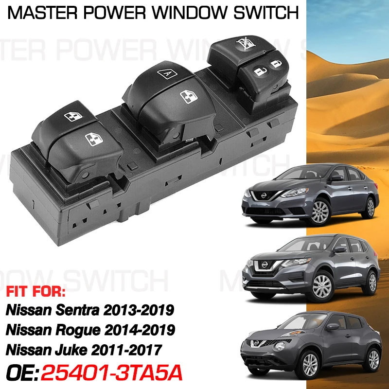 25401-3TA5A Window Regulator Control Switch For Nissan Sentra 2013-2019 Nissan Rogue 2014-2019 Nissan Juke 2011-2017 16+3 Pins