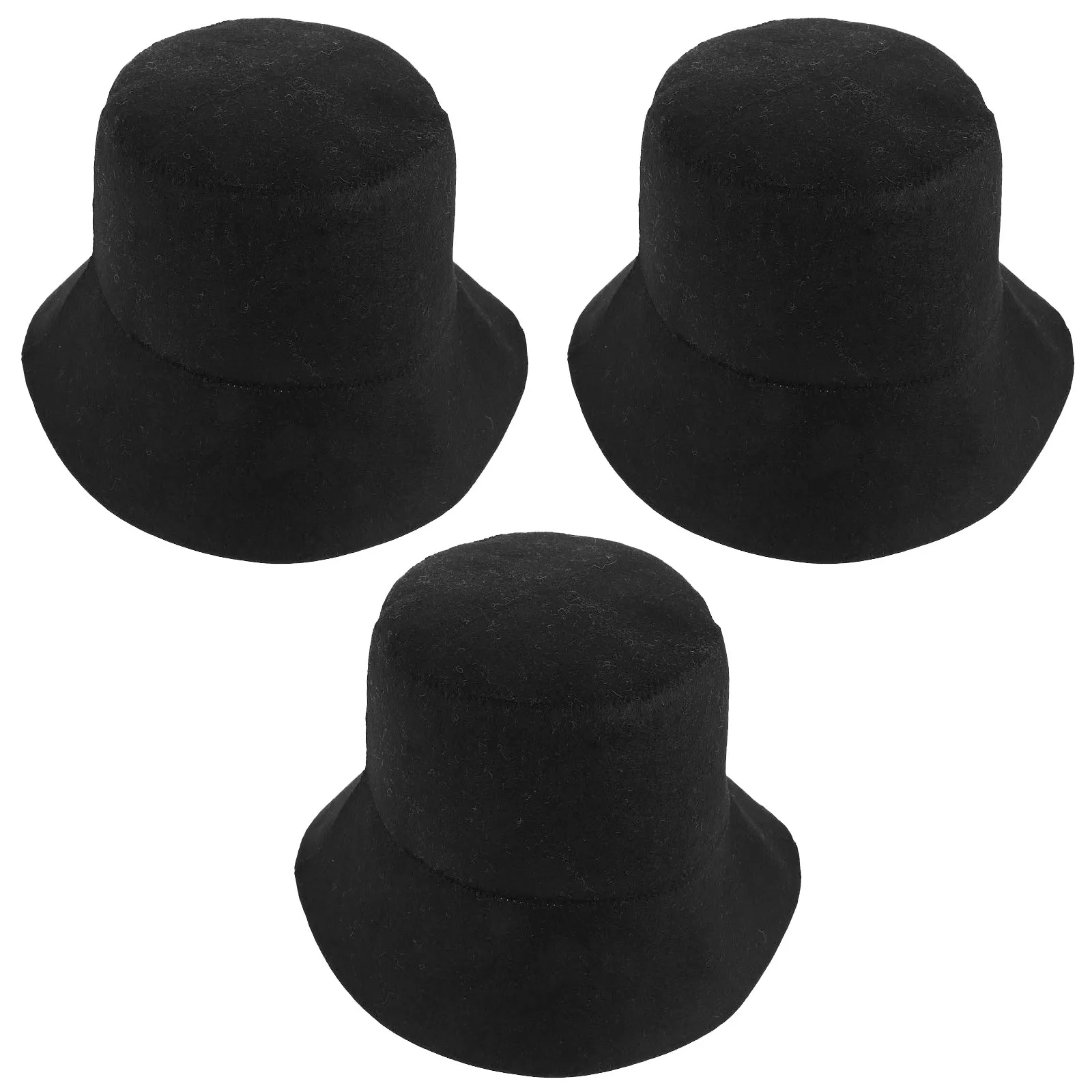 3Pcs Sauna Hat Women Wool Felt Thick Insulating Bucket Cap Heat Protection Steam Room Spa Bathhouse Accessory Traditional Banya