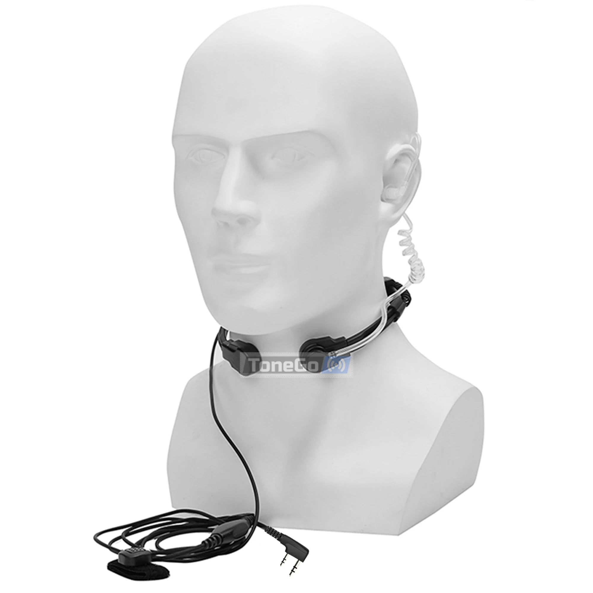 1/2/5 قطعة الحلق Mic اسلكية تخاطب قابل للتعديل (الخيار) الصوتية سماعة أذن بأنبوب ل Baofeng DM-32 5R-Mini Retevis RT22 RT3S هام راديو