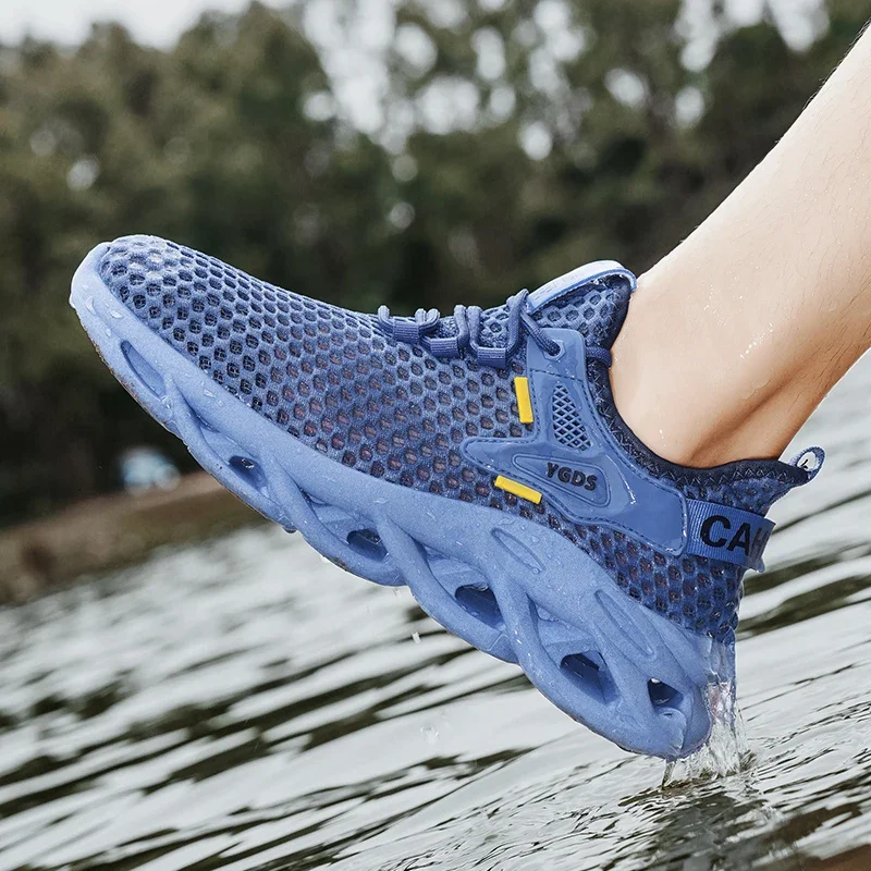 Men's Summer Mesh Sneakers - Breathable for Casual Outdoor Running Tennis Hiking & Luxury Platform Loafers Style image 5