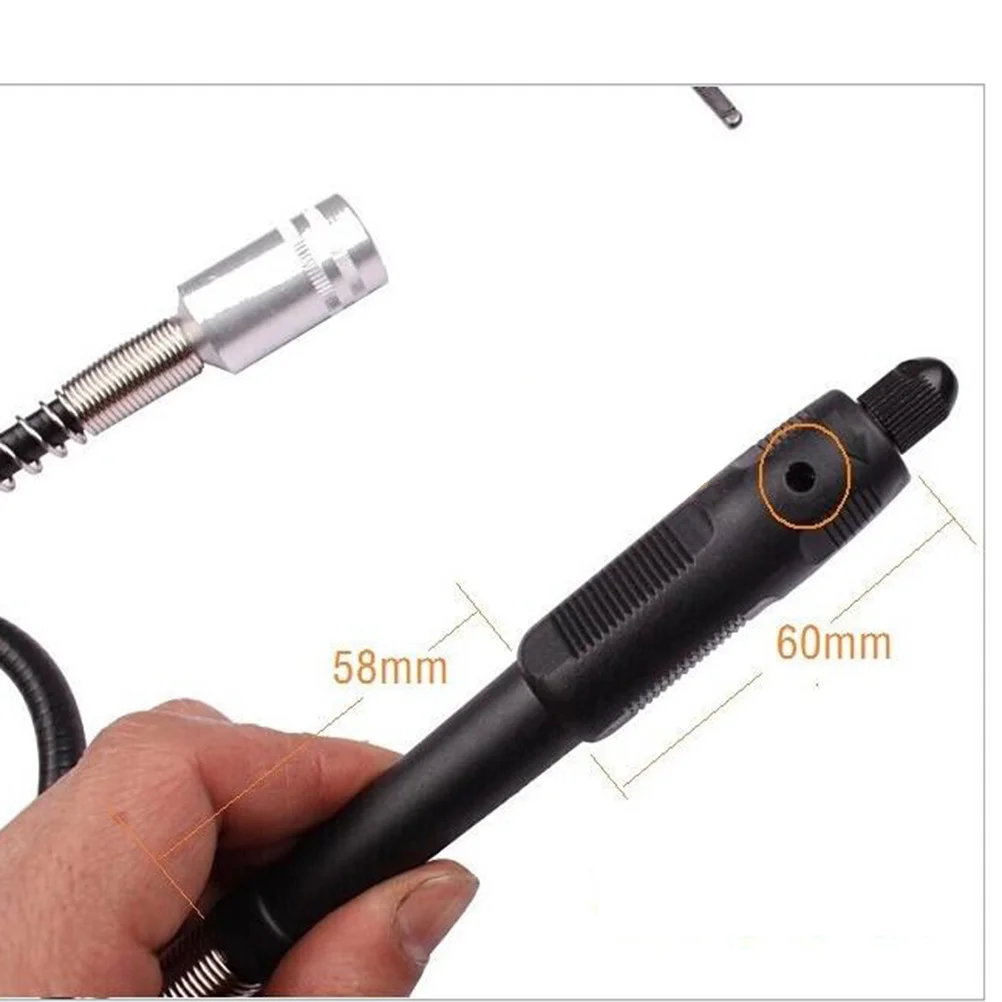 Extensión de herramienta de eje flexible para trabajo en espacios estrechos con eje Flexible de 360 grados, extensión de taladro Flexible negra, 1 Uds.