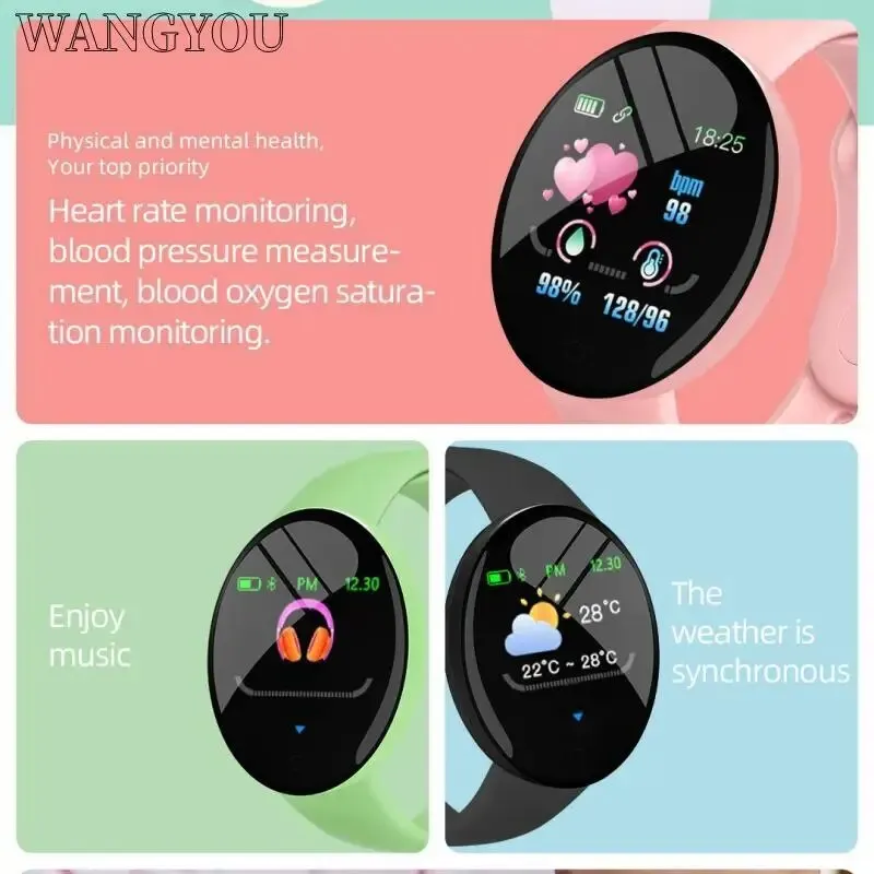 NUOVO Macaron Real Stepcount Smart Watch Esercizio Stepcount Smartwatch collegati per uomini e donne disponibili Telefono Android