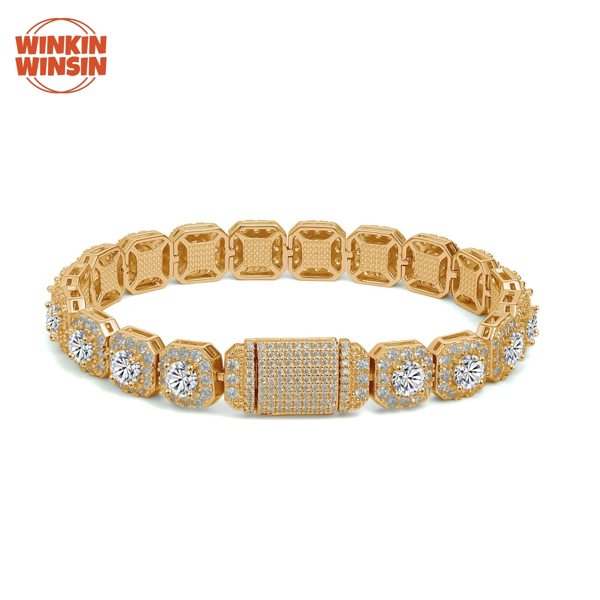 

Winkin Winsin Brand S925 Sterling Silver Moissanite Women Bracelet GRA Certificate Gemstones 1 Carat Bracelets Jewelry