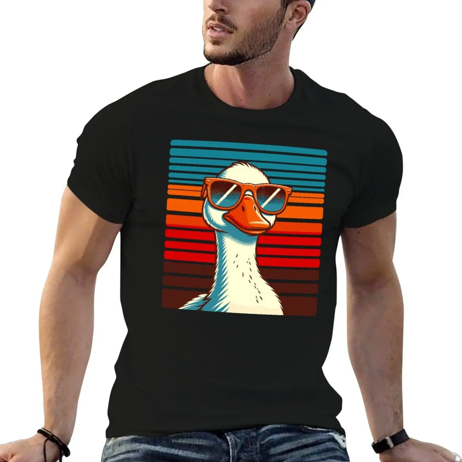 

Silly Goose in Sunglasses Pun Meme Pool Funny Goose T-Shirt t shirts with prints t shirts for man graphic tees T-Shirt