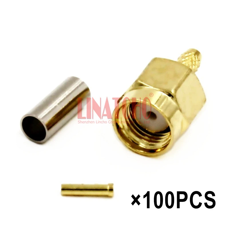100-個-rg316-rg174-lmr100-50-15-ケーブル-rp-sma-オスコネクタ-リバース-sma-オスアダプター