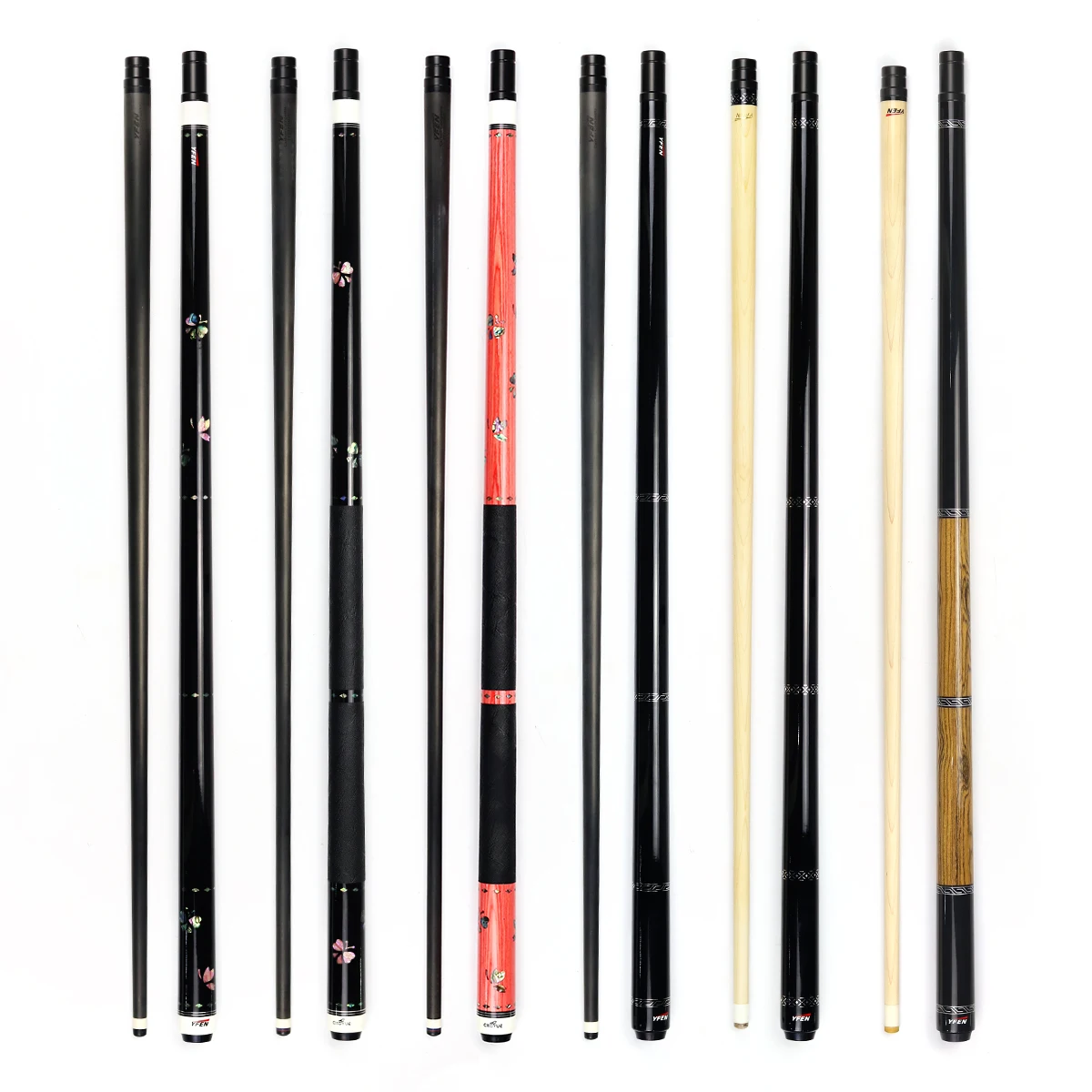 

YFen New Premium Quality Multi Styles 58'' 1/2-pc Billiard Pool Cue with Authentic Carbon Fiber/Maple Wood Shaft,11.5mm Cue Tip