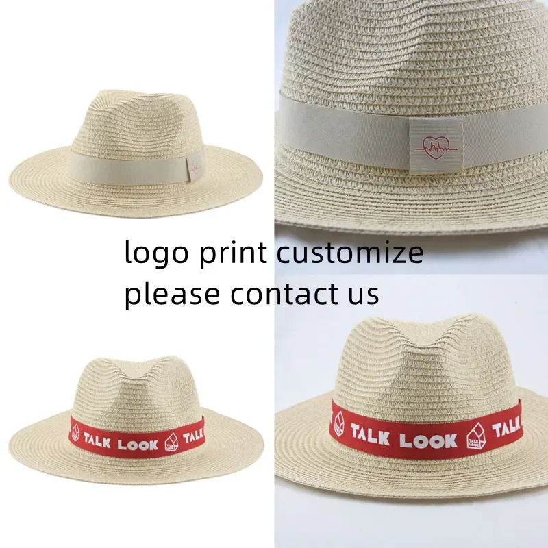 Hats for Women Bucket Sun Hats Ribbon Band Men Hat Straw Summer Panama Formal Outdoor Party Picnic Bucket Hat Sombreros De Mujer