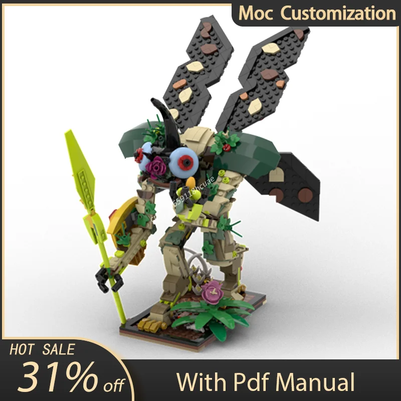 959pcs Ideas Moc 21342 Insect Warlord Collection Animal Model Butterfly Beetle Building Blocks Diy Children Puzzle Toy Gifts