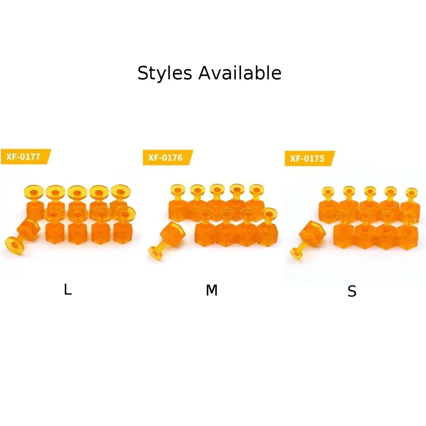 Onglets de colle de débosselage S/m/l, 3 tailles, PDR, onglets orange, peinture automatique sans peinture, outils de débosselage, accessoires