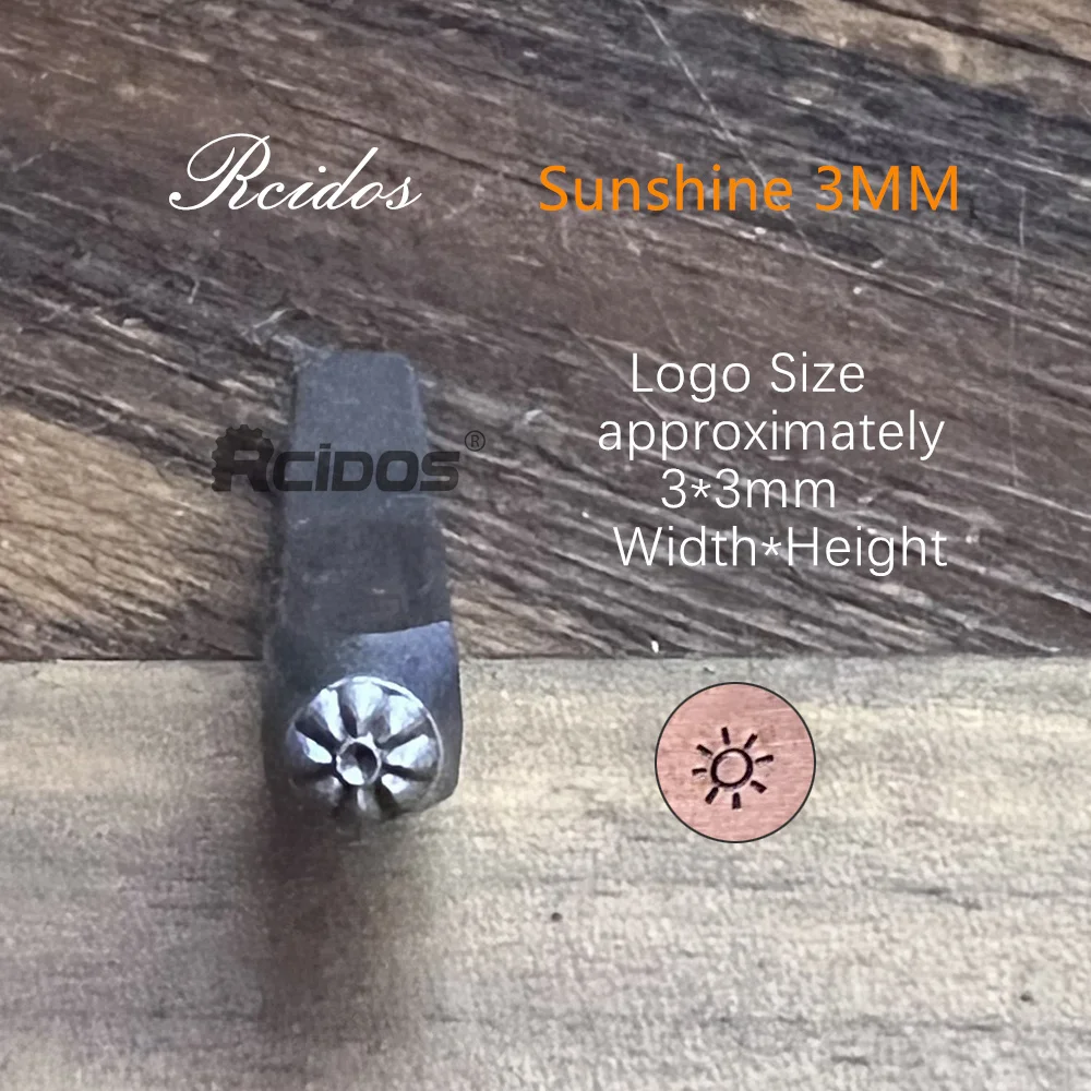 RCIDOS Sparkle /Sunshine Design 3mm Metal Jewelry Design Stamps,DIY Bracelet/jewelry symbols steel stamp