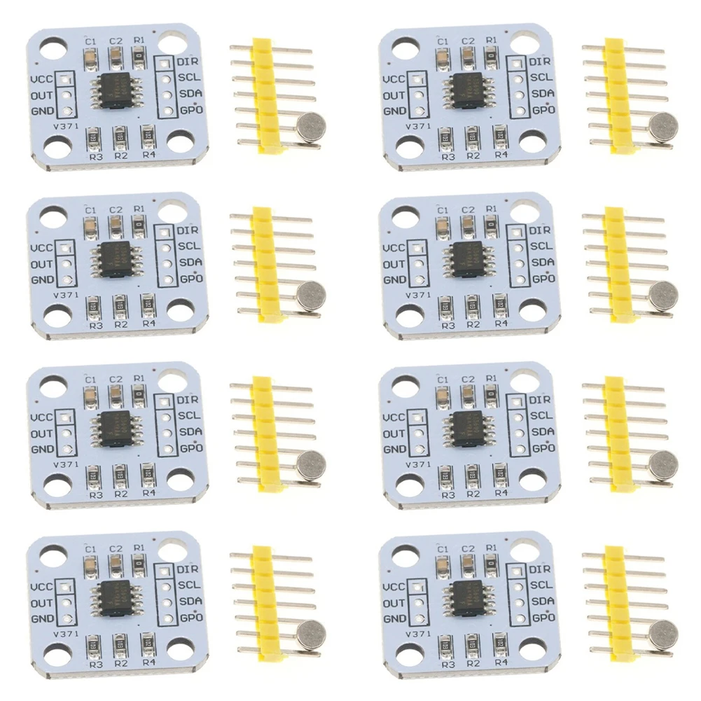 8pcs AS5600 Magnetic Encoders 12-bit Digital Output Non-contact Magnetic Sensing Encoder For Drones Servos Motor Control