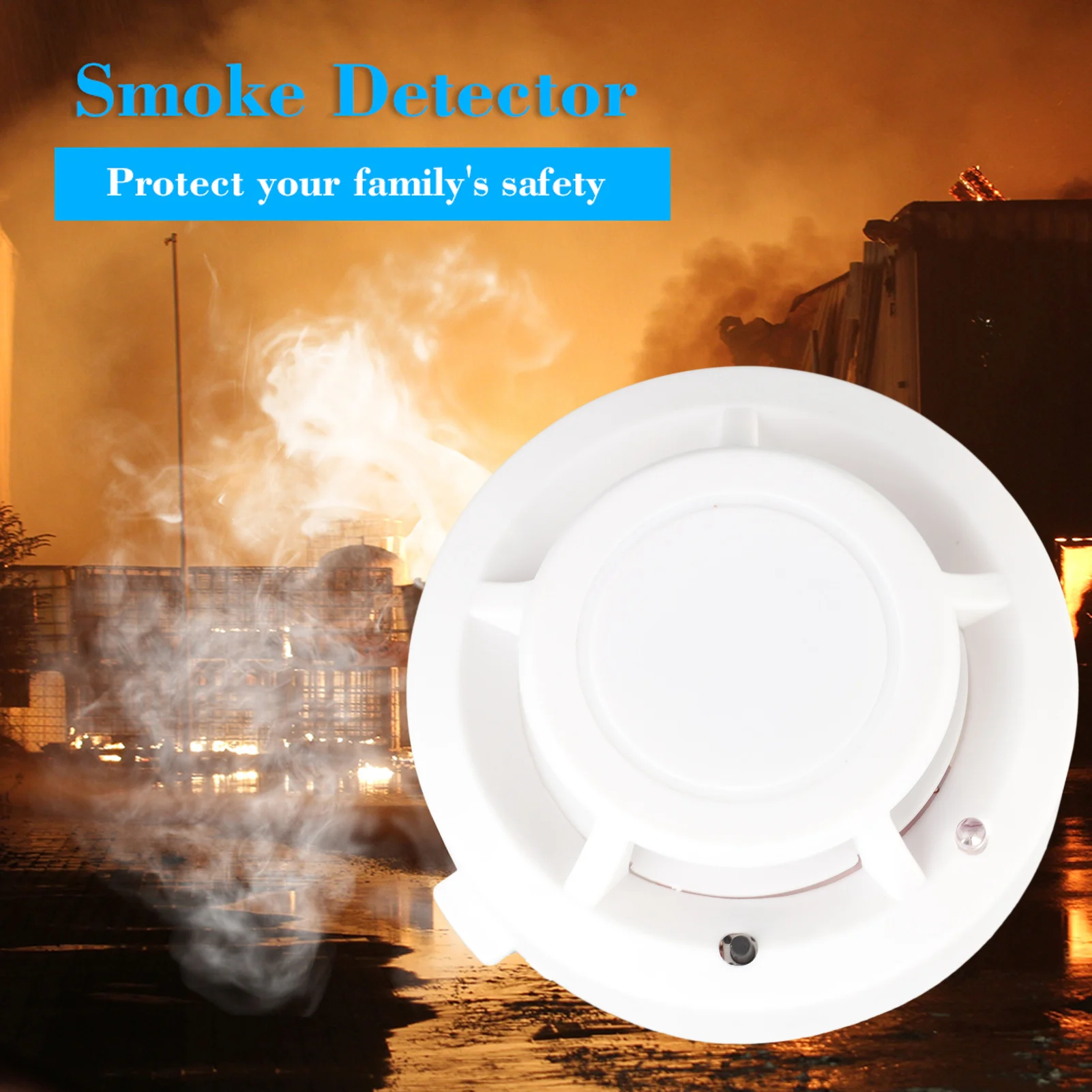 Independent Fire Alarm Sensor Louder Than 85dB Home Security System Kitchen Restaurant Hotel Cafe Smoke Fire Detector