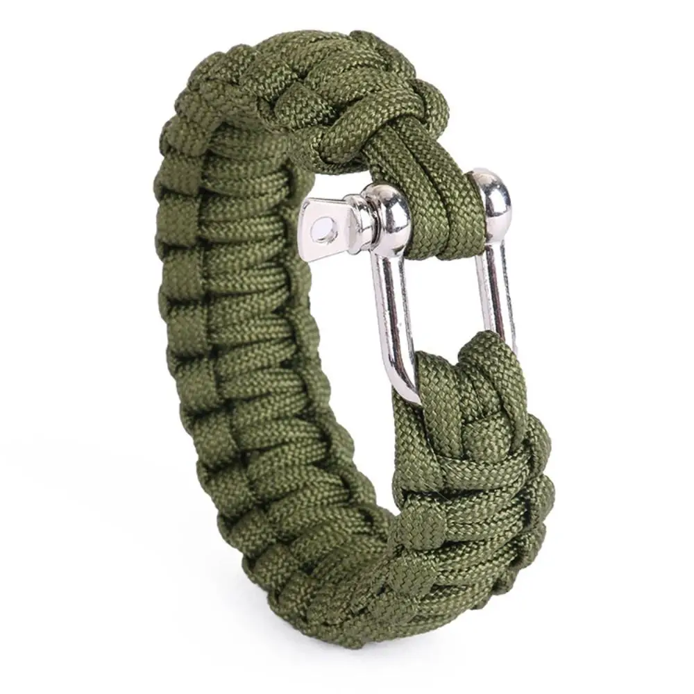 Umbrella Rope D Bow Buckle Keychain Paracord Bracelet Umbrella Rope Bracelet Outdoor Life Saving Parachute Cord Keyring