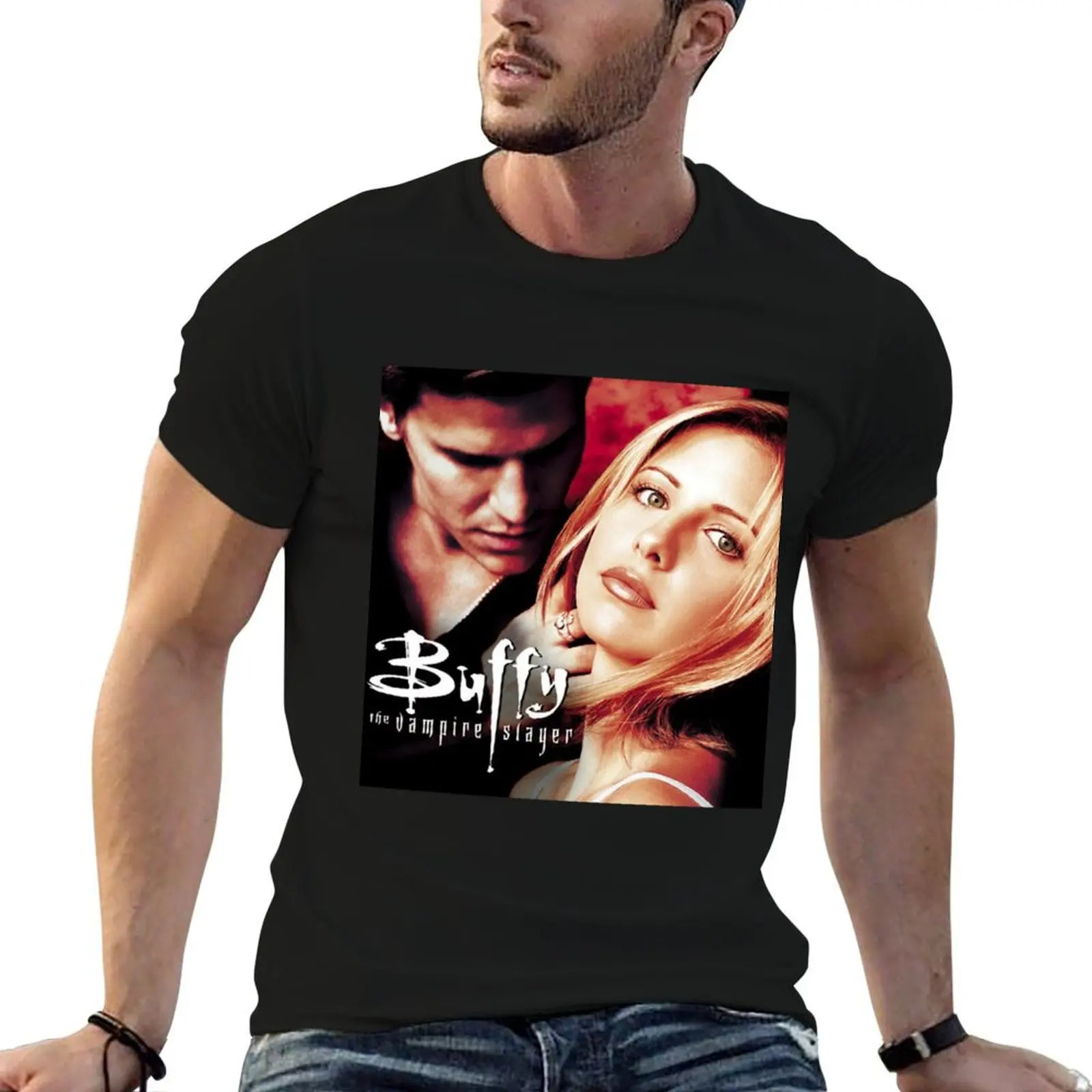 

man shirts BUFFY-ANGEL t t with prints funny cotton shirt graphic shirts t T-Shirt