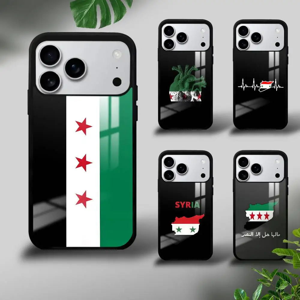 

Syrian Revolution Flag Phone Case For iPhone 17 16 15 14 13 12 11 Pro Xs Max Mini Plus Celulares Hard Funda