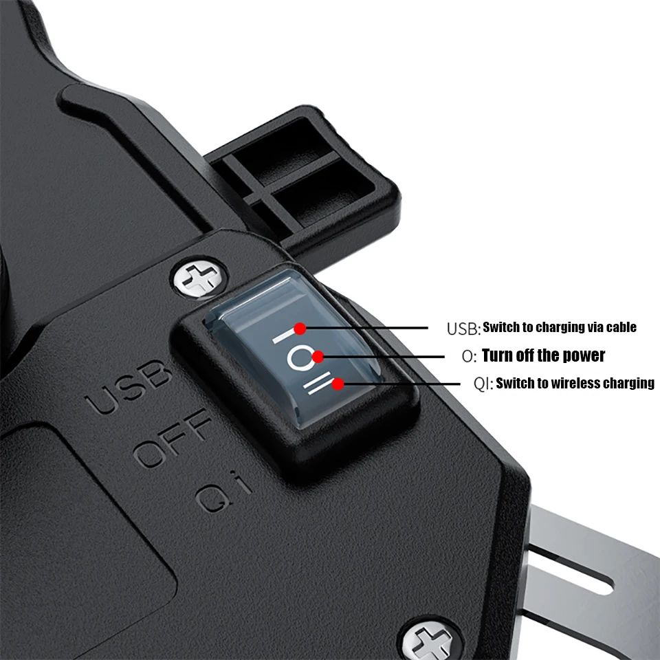 HKGK-Support de téléphone portable pour moto, chargement sans fil avec QC3.0, chargeur USB Qi, support de navigation GPS, support Qi