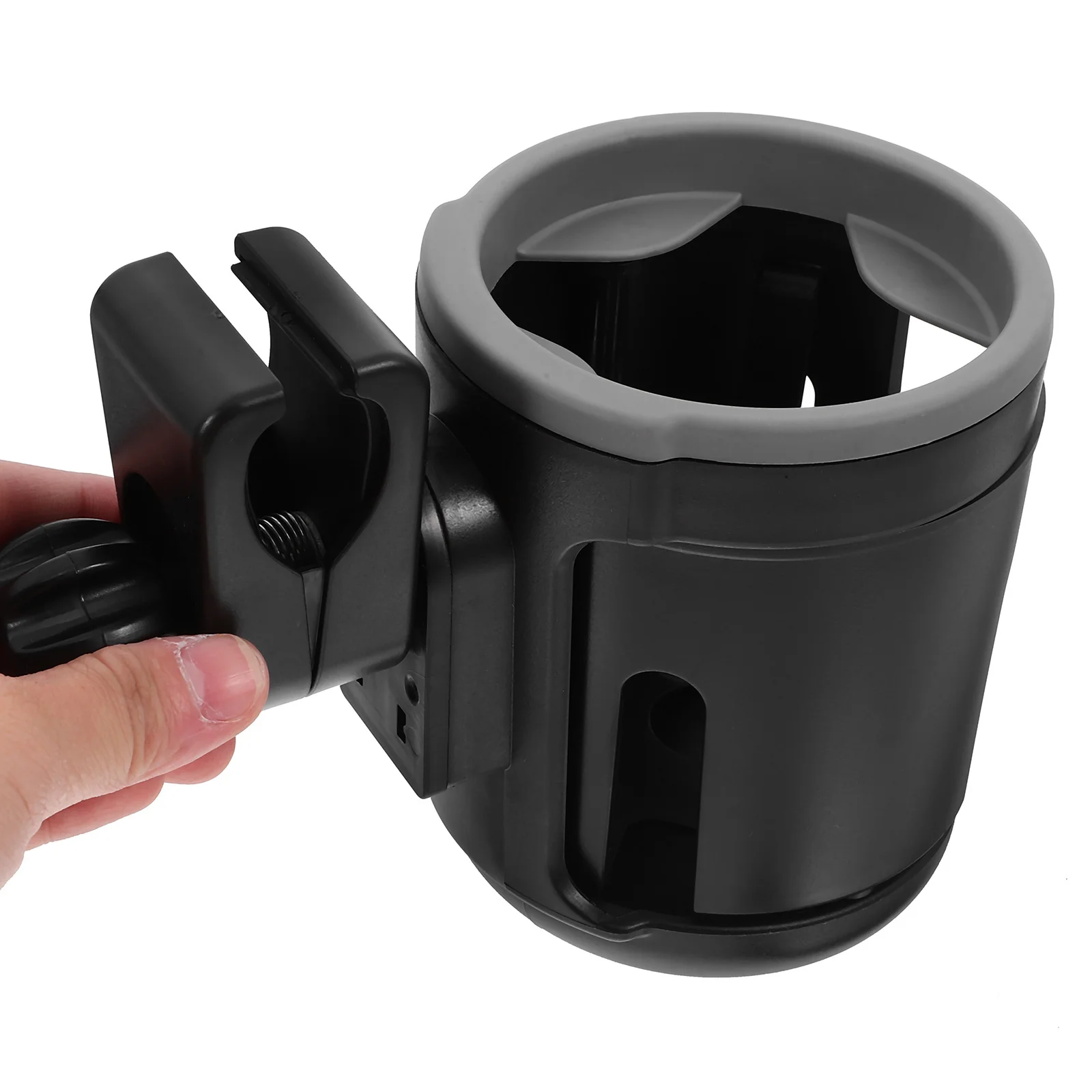 Adjustable Dual Cup Baby Bottle Holder Stroller Bike Mountable Drink Organizer Durable ABS Non-Slip Portable Stroller Cup Holder