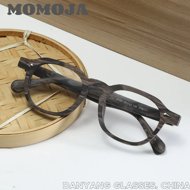Natural Wood Glasses Frame Men Super Big Size Wooden Myopia Prescription Optical Glasses Spectacle with Clear Lens Women 8183