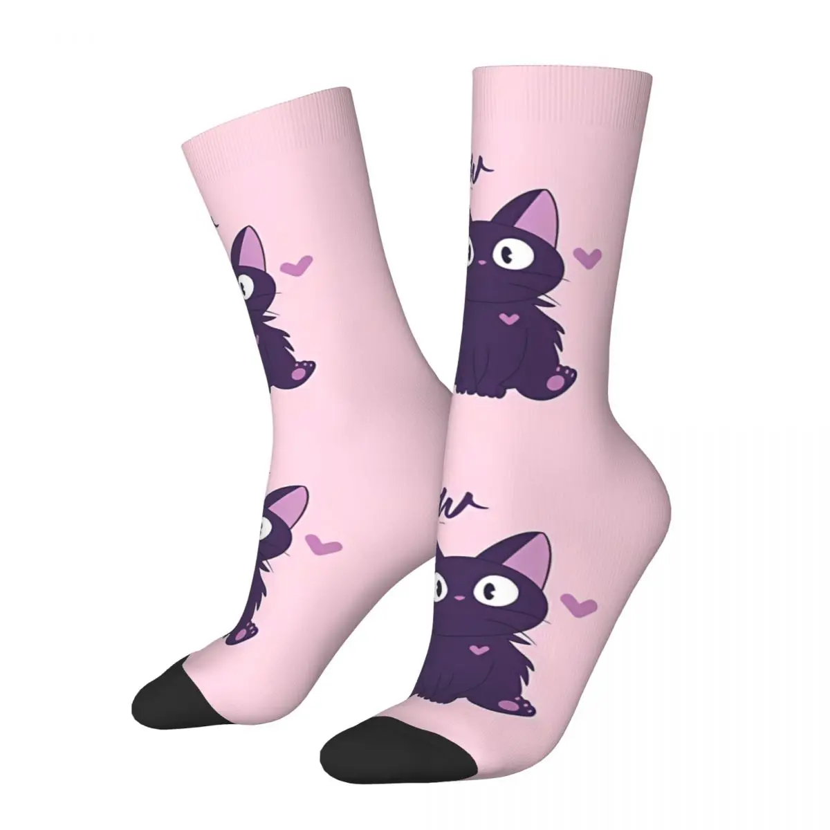 Meow Funny Cat Socks Male Mens Women Summer Stockings Hip Hop