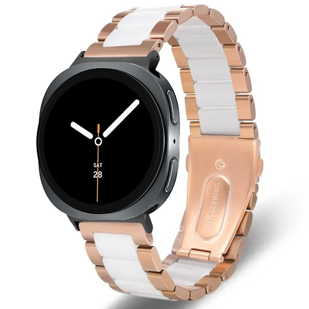 

Керамический + металлический ремешок для Samsung Galaxy Watch Ultra 2025 47 мм, браслет для Samsung Galaxy Watch 8, 40 мм, 44 мм, классический браслет 46 мм