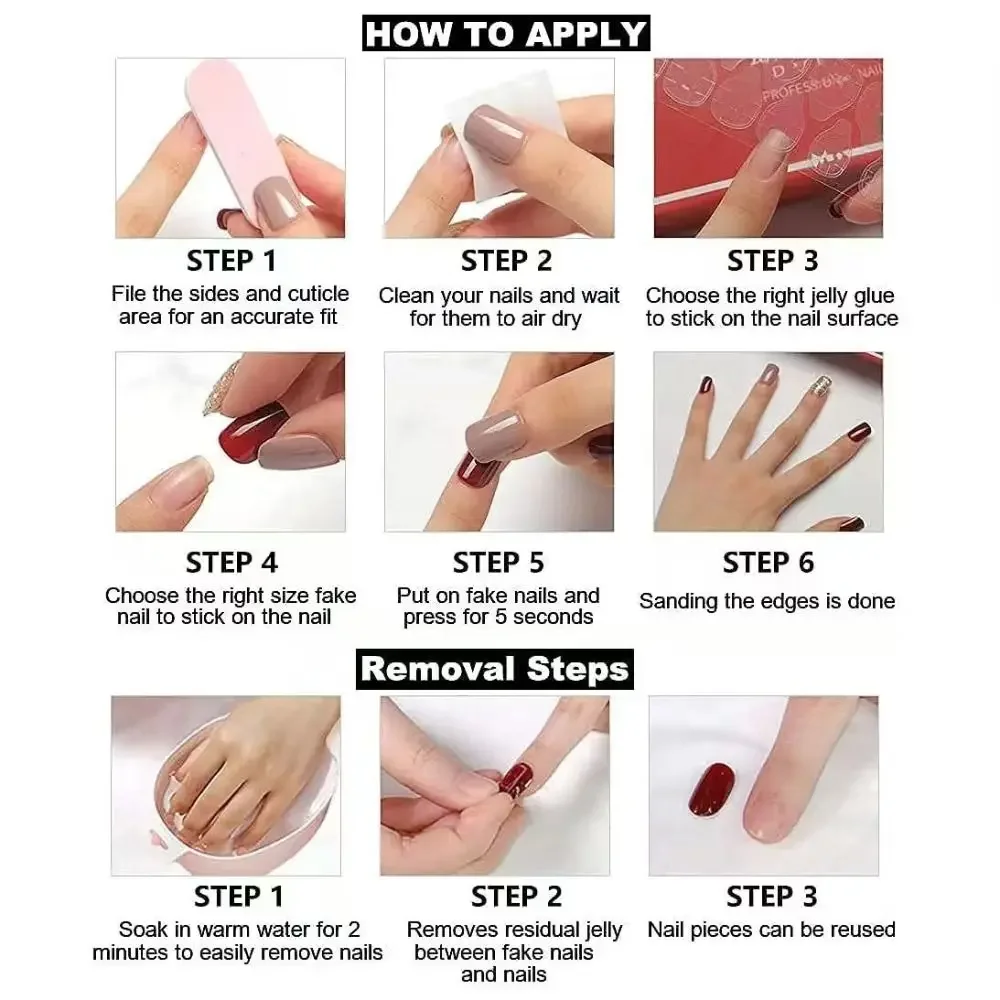 Fashion Wearable French Fake Nails Cat-eye Removable Gradient Nail Art Rhinestone Square Head Nail Tips Women