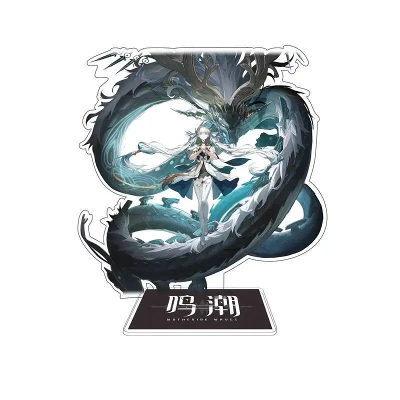 لعبة Wuthering Waves كوسبلاي Zhezhi Changli Jinhsi 15 سم لوحات واقفة من الأكريليك على الوجهين هدايا