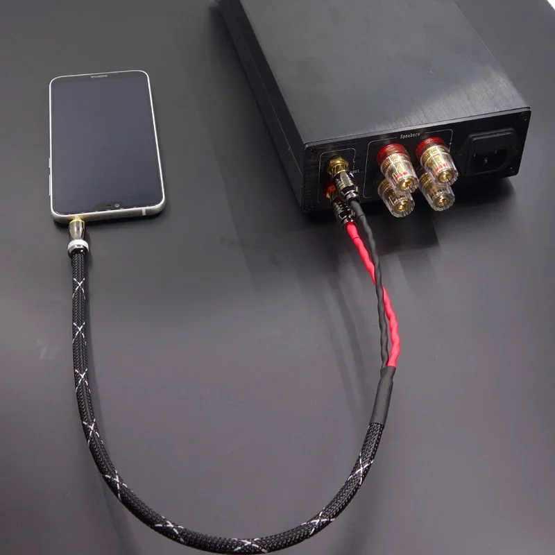 Высококачественный аудиокабель Audiocrast Hi-Fi, разъем 3,5 мм для кабеля RCA, японский провод аудиосигнала, кабель AUX, конвертирующий разъем RCA