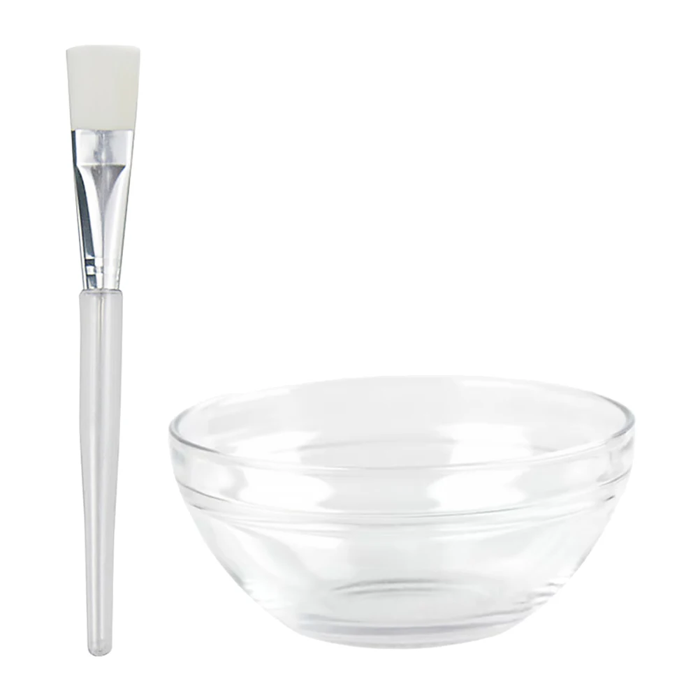 

Transparent Mask Bowl Brush Set for DIY Facial Mud Applicator Kit Reusable Washable Safe No Odor Gentle Use