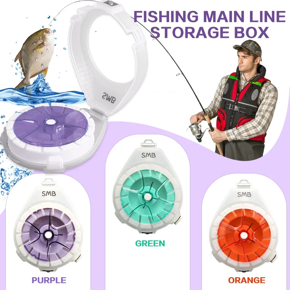 

Fishing Main Line Box Multifunctional Fishing Line Winding Board Storage Box Portable with Cutter and Winding Boards