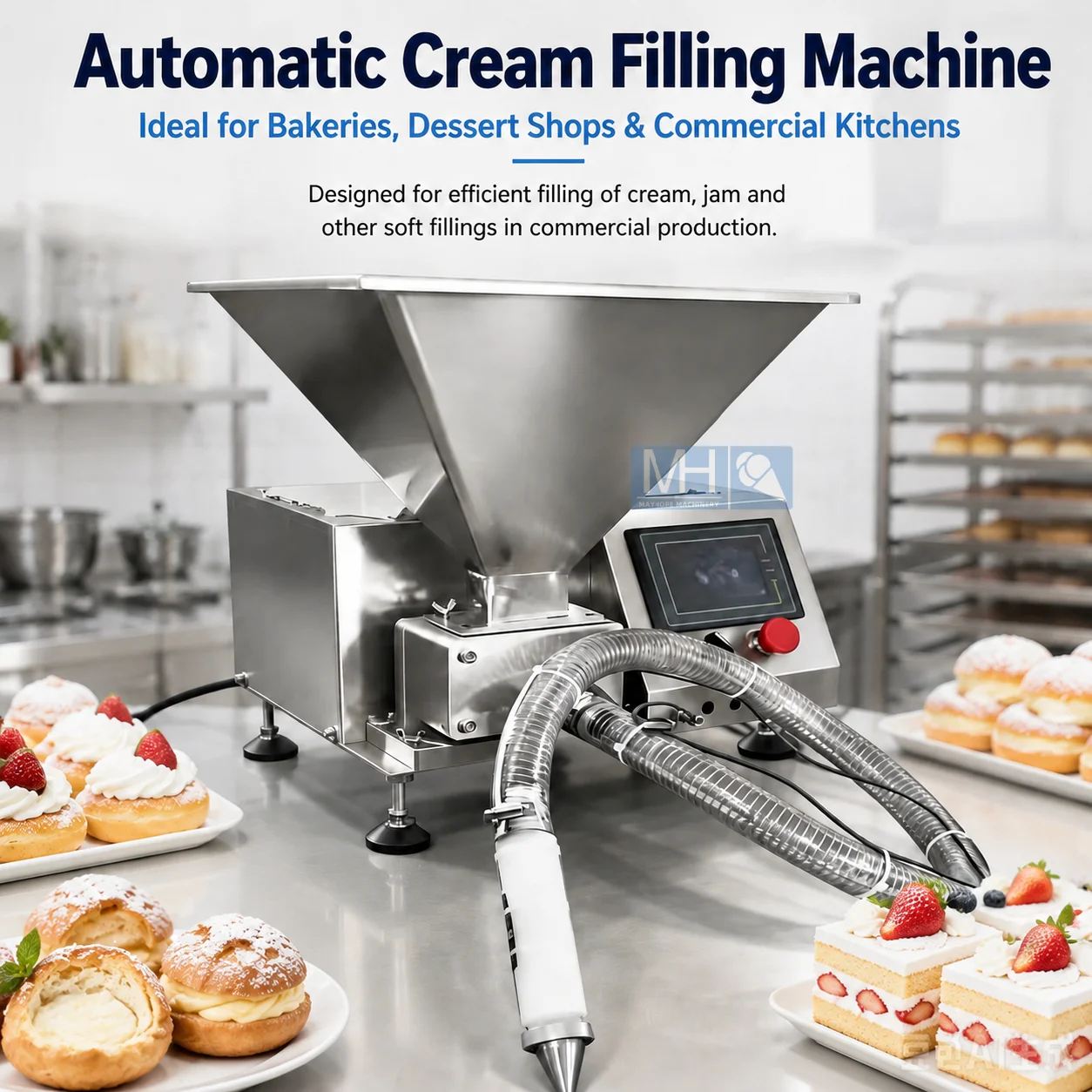 Cake Bread Cream Machine Automatic Sugar Machine Birthday Cream Applier Bread Butter Baking Equipment