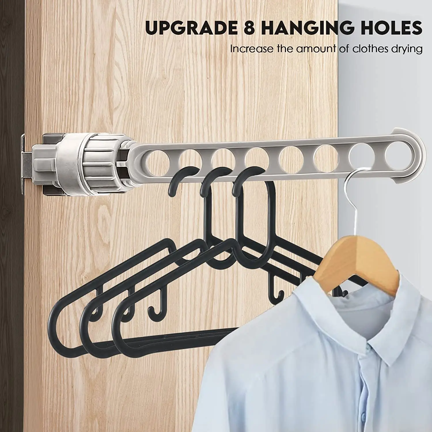 Indoor 8 Holes Clothes Window Hanger Frame Drying Rack Balcony Laundry Hanging for Home Practical Organizers Laundry Dryer