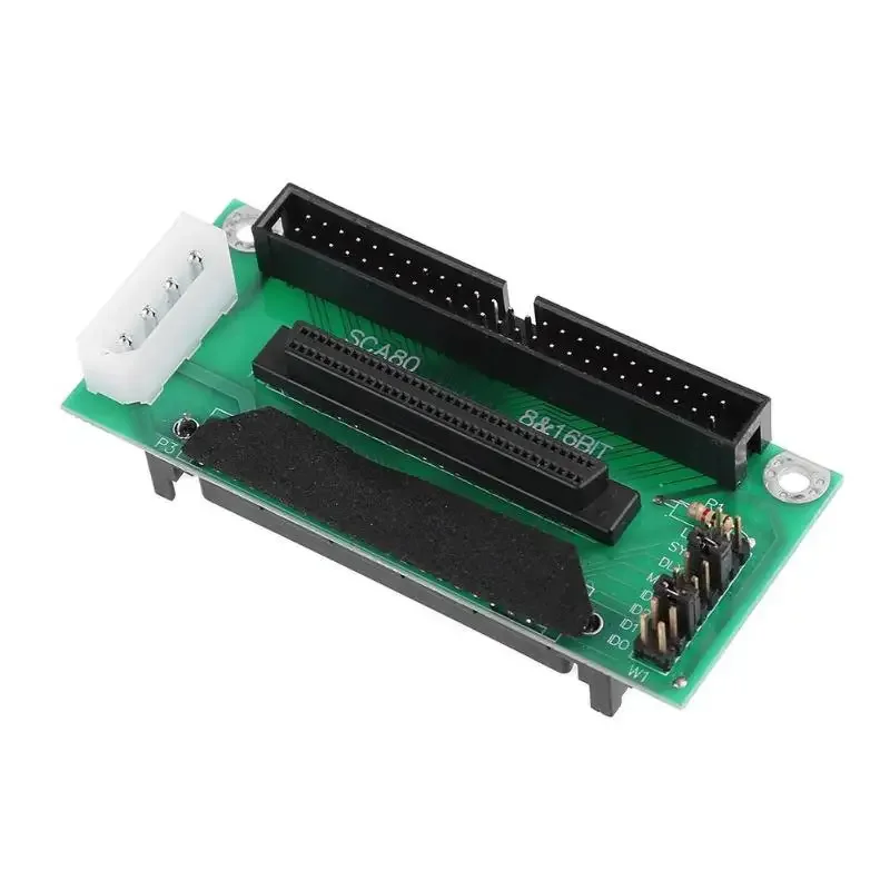 ALLOYSEED SCSI SCA 80 PIN TO 68 50 PIN SCSI Adapter SCA 80 PIN TO SCSI 68 IDE 50  Hard Disk Adapter Converter Card Board