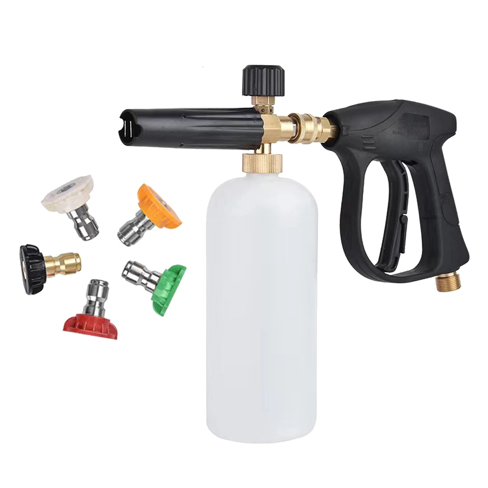 

5 in1 High Pressure Washer PA Foam Pot 1/4 Quick Plug Universal Spray Gun Household Car Washer Nozzle Car Washing Water Gun