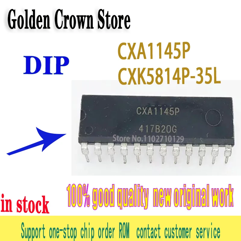 CXK5814P رقاقة CXA1145P CXA1145 DIP-24 CXK5814P-35L