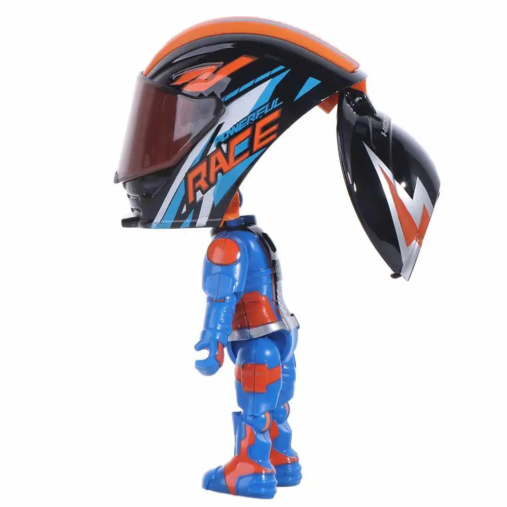Deformation Helmet Simulated Motorcycle Rider Doll Action Figure Movable Limbs Transform Motorcycle Toy Cool Alloy