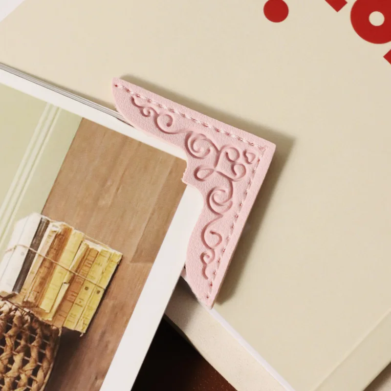 Retro Bookmarks Creative Leather Bookmark Protable Aesthetic Stationery Book Corner Protection Reading Accessories