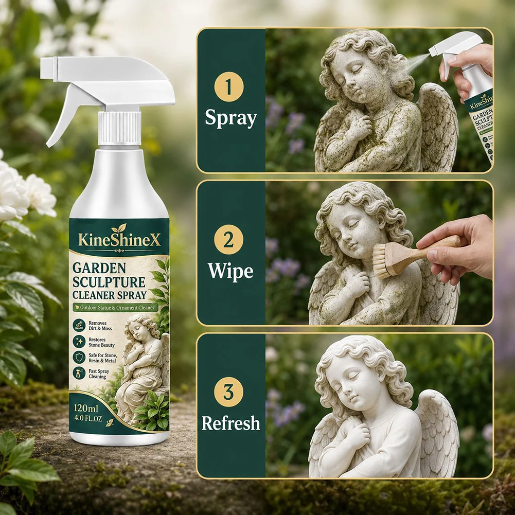 Weatherproof Statue Maintenance Spray Restores Original Shine And Vibrant Colors. Outdoor Landscaping Maintenance