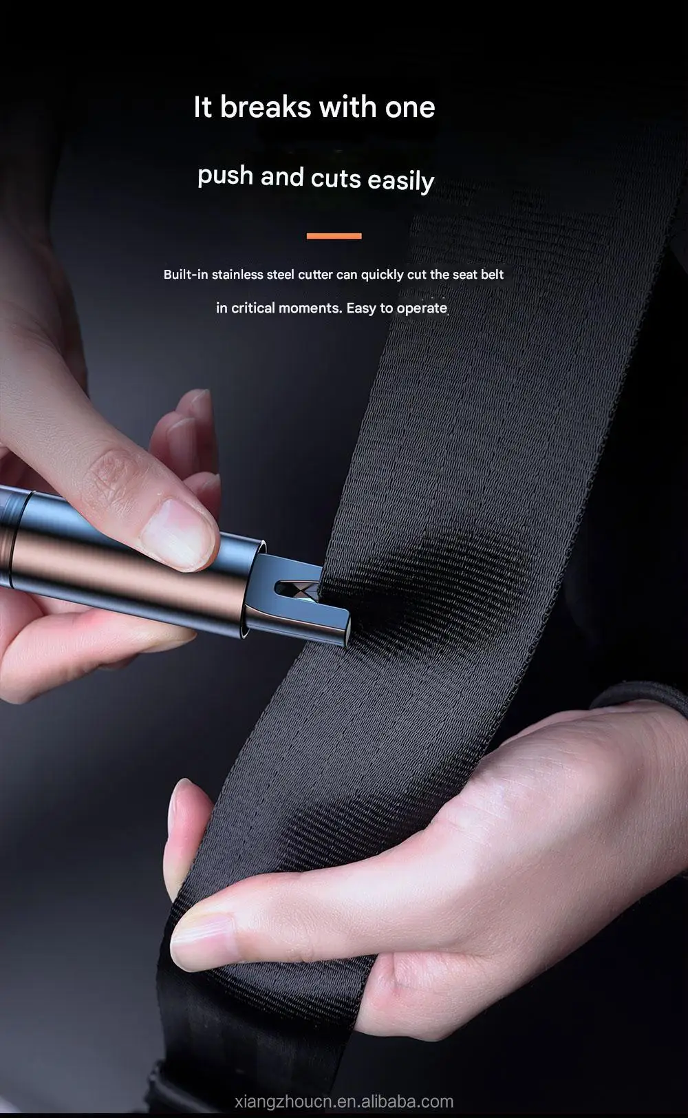 Martello sicuro per rompere il vetro Interruttore per finestrino dell'auto Interruttore per finestra Taglierina per cintura di sicurezza, Accessori essenziali per la sicurezza dell'auto Martello di sicurezza per auto