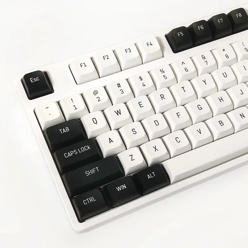 149 Keys Minimalist White Black  Keycaps For Mx Switch Mechanical Keyboard Similar Cherry Profile Double Shot ISO Keycap DIY