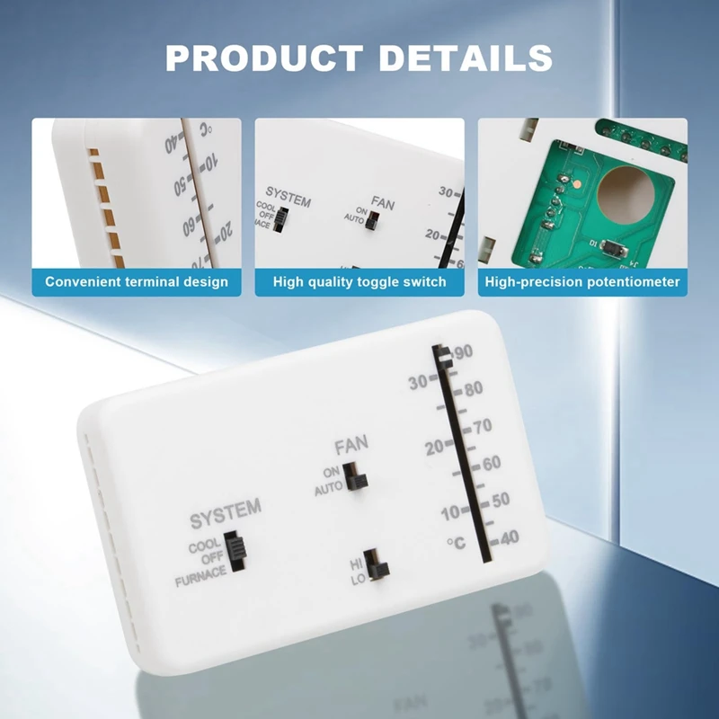 RV Thermostat, RV Analog Thermostat Replacement Accessories For Dometic (Cool Only/Furnace) 3106995.032