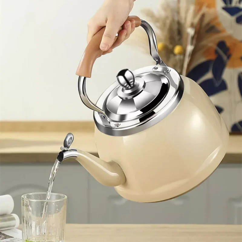 Thickened Whistling Kettle 304 Stainless Steel Fast Heating Water Pot For Gas Stove Electric Ceramic Cooktop