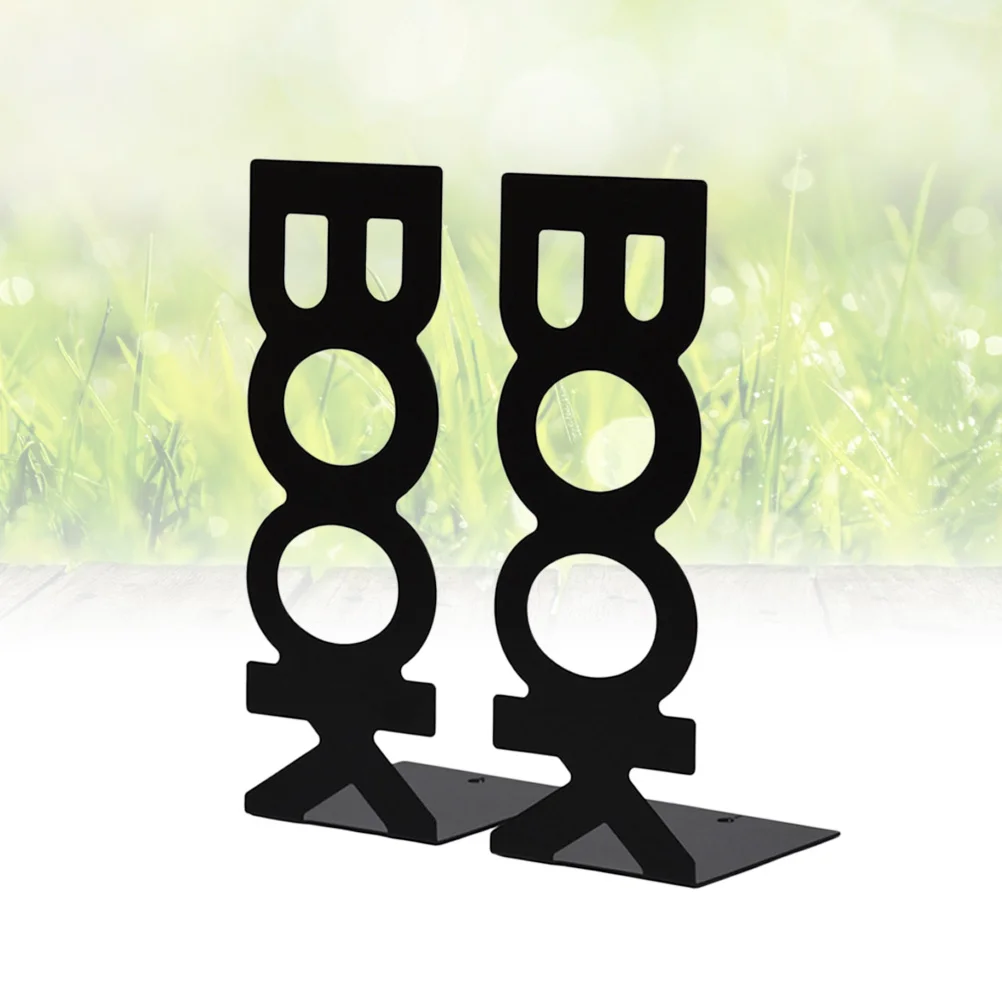 إطار معدني للكتب باللون الأسود 208 مم منظم كتب إبداعي عتيق أدوات مكتبية لغرفة الدراسة والمكتبة والقرطاسية #3