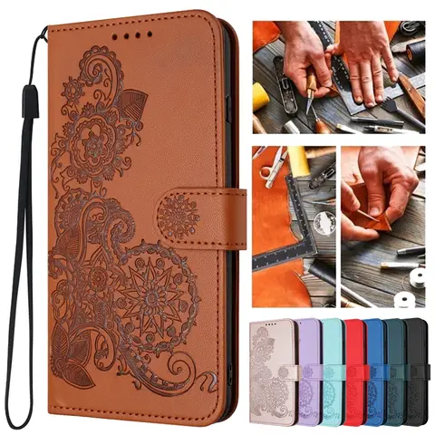 Flower Wallet Phone Case For Xiaomi Redmi Note 4 4X 5A 6 Pro 5 Plus Note5A Prime Redmi4 Cases Leather Flip Stand Totem Cover Bag