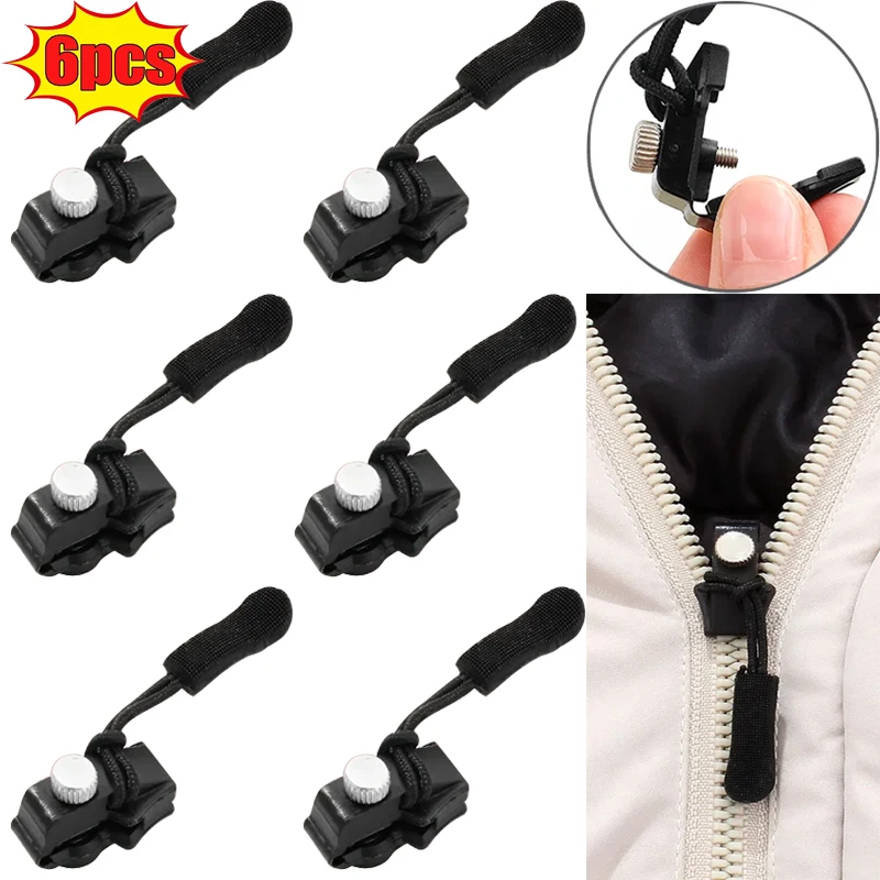 Universal Detachable Zipper Slider Puller Detachable Instant Repair Kit DIY Replacement Lever Locks for Clothing Luggage