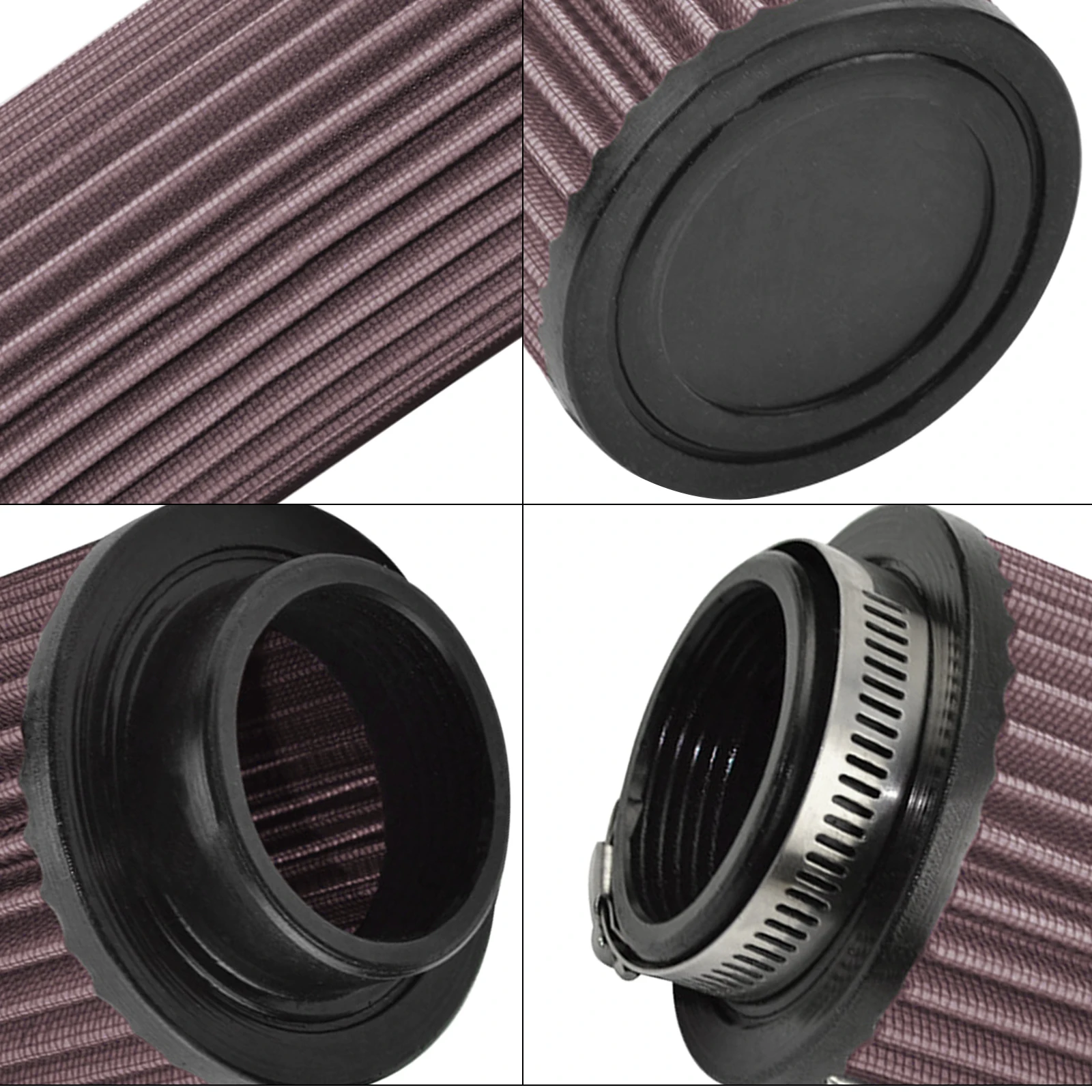 2Pcs Air Filters Cleaners for Yamaha YFZ350 Banshee YFZ 350 ATV Dirt Bike Motorcycle Accessories Replace RU-0210 Purple-red