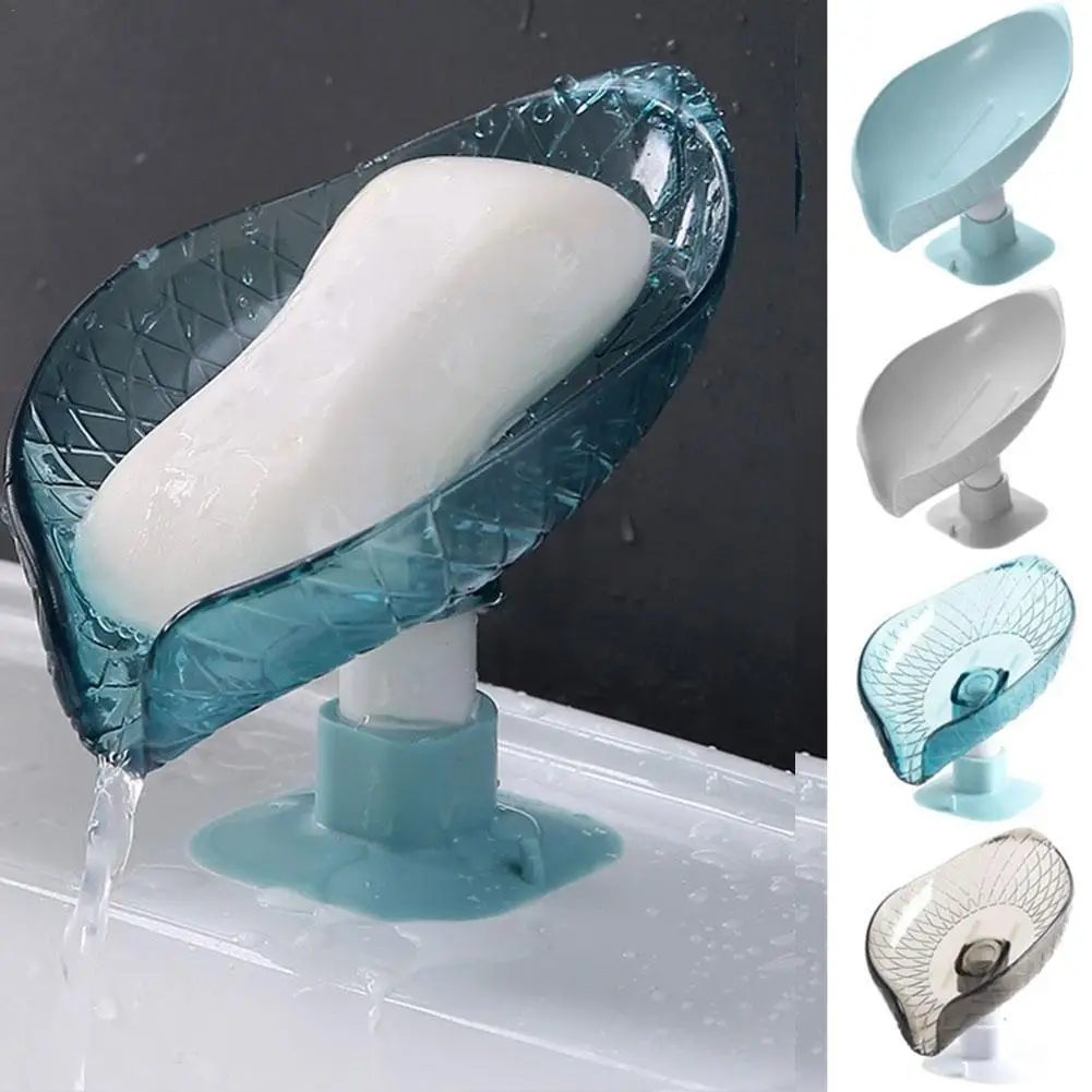 Leaf Shape Soap Box Drain Soap Holder Storage Bathroom Supplies Soap Rack Bathroom Accessories Tray Gadgets