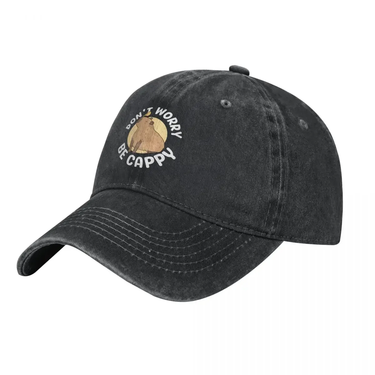 Capybara Multicolor Hat Peaked Women's Cap Don't Worry Be Cappy Personalized Visor Protection Hats