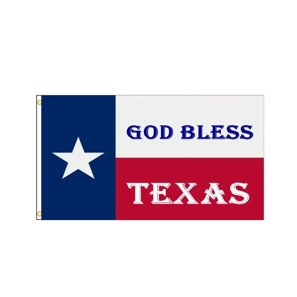 

Texas God Bless Christian Faith Flag 3'x5' Durable Polyester Outdoor Hanging Banner for Wall Garden Church Texas Pride Decor