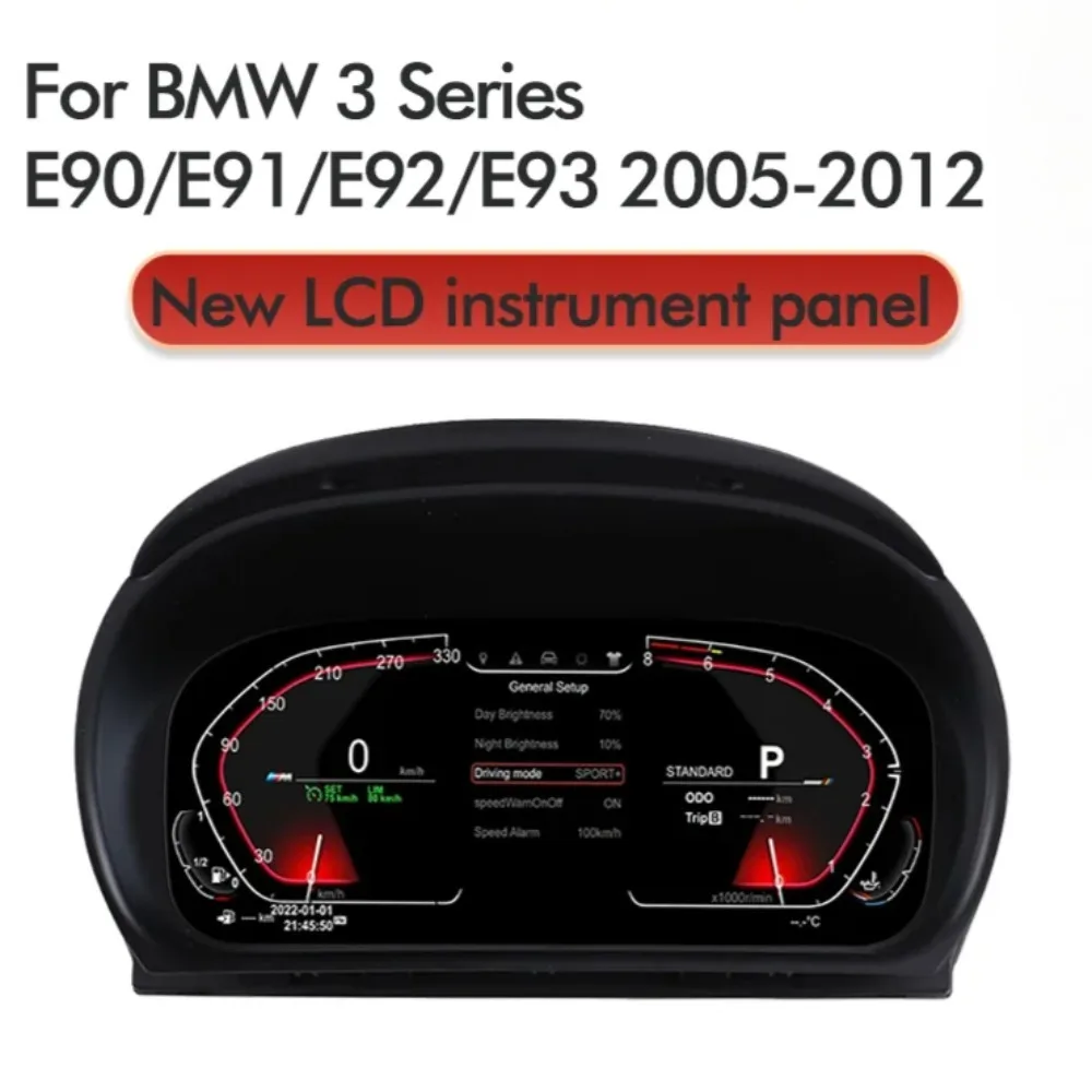 ل 3 سلسلة E90 E91 E92 E93 2005-2012 سيارة الرقمية العنقودية قياس لوحة القيادة لوحة ال سي دي قمرة القيادة عداد السرعة مقياس سرعة الدوران سيارة #3
