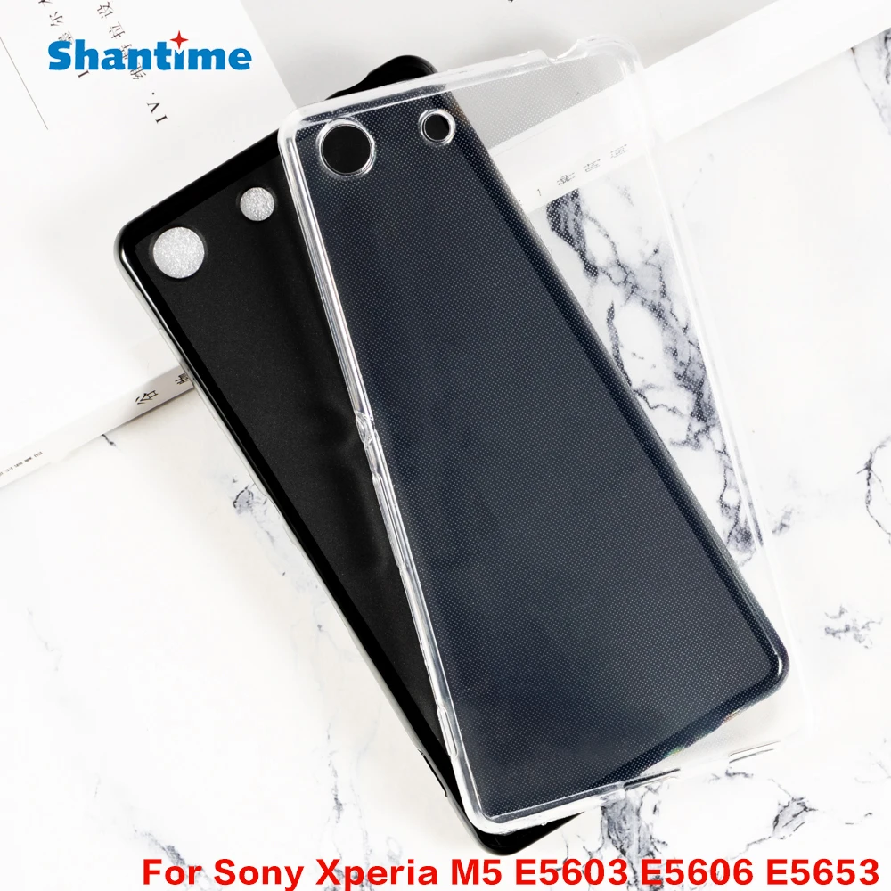 For Sony Xperia M5 E5603 E5606 E5653 Gel Pudding Silicone Phone Protective Back Shell For Sony Xperia M5 Dual Soft TPU Case